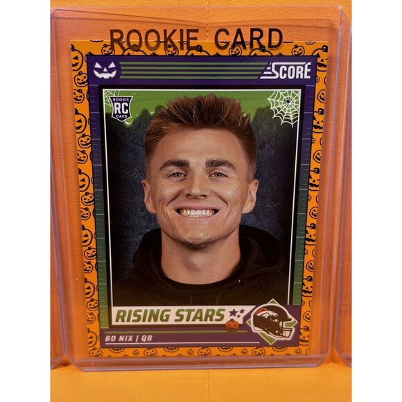 Bo Nix 3 Rookie Chrome Prospect 1st Card Lot Oregon Ducks Denver Broncos RC - Picture 3 of 5